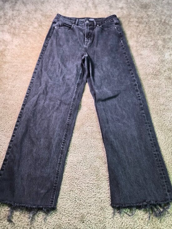 Old Navy Denim - Old Navy Sky-Hi Wide Leg Jeans Womens Size 6 Tall Extra High Rise Gray F879